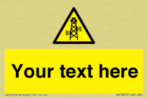 Custom warning RF radiation transmitter